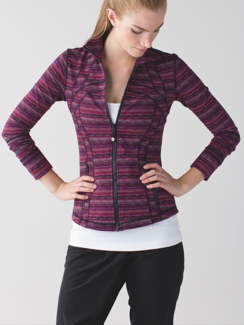 EUC Lululemon Define JacketSpace Dye Twist Regal Plum Alarming Size 4
